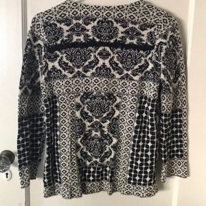 Lucky Brand Blue and White Cardigan